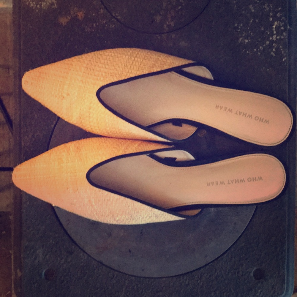 Who What Wear raffia mule sandal